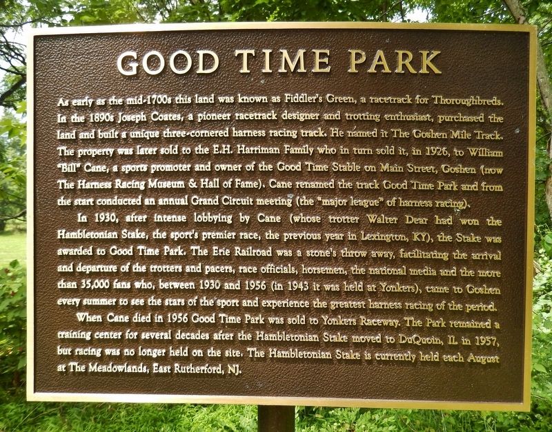 Good Time Park Marker image. Click for full size.