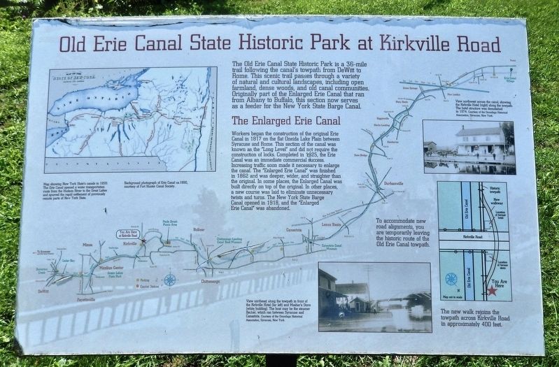 Old Erie Canal State Historic Park at Kirkville Road Marker image. Click for full size.