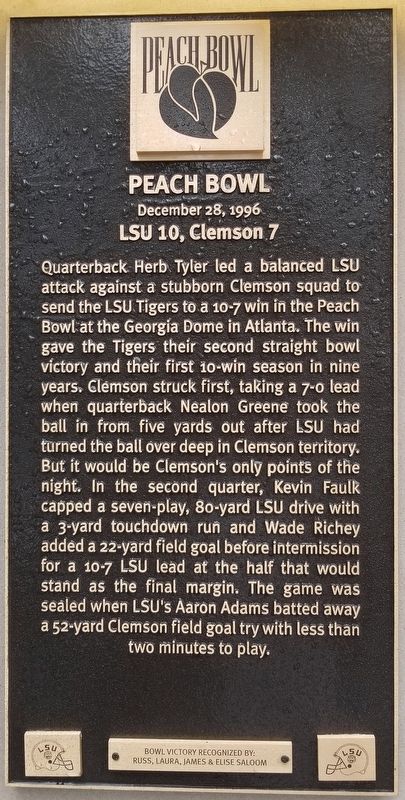 Peach Bowl Marker. Click for full size. Peach Bowl Marker image. Click for full size.