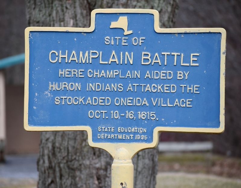 Champlain Battle Marker. Click for full size. Champlain Battle Marker image. Click for full size.