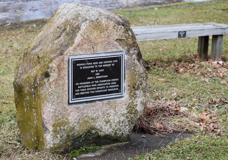 Stone Below Champlain Battle Marker image. Click for full size.