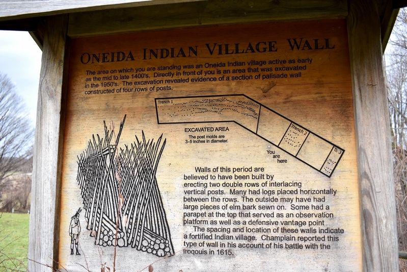 Oneida Indian Village Wall Marker image. Click for full size.