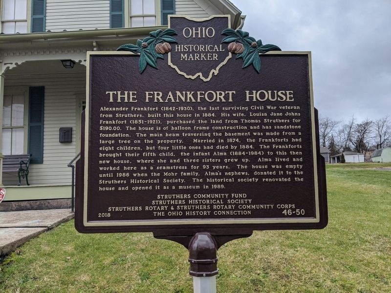 The Frankfort House Marker image. Click for full size.