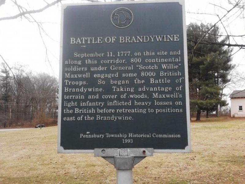 Battle of Brandywine Marker image. Click for full size.