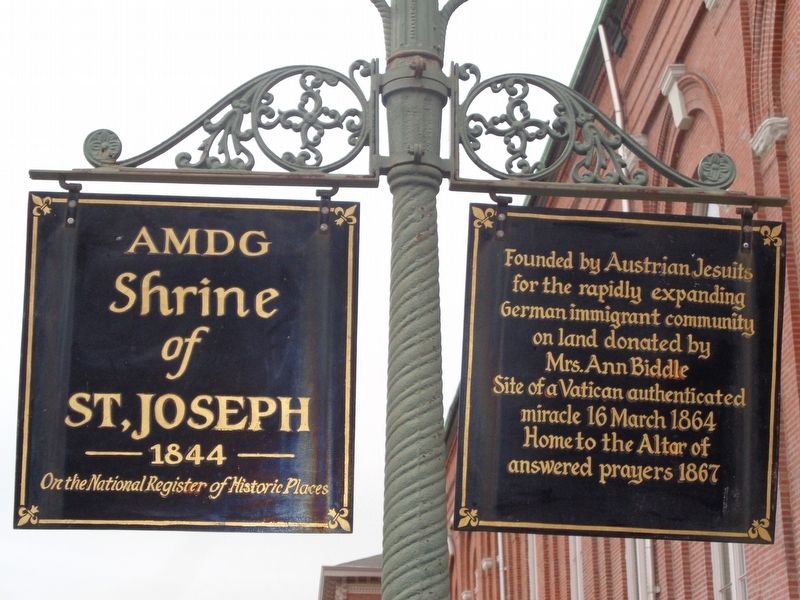 AMDG Shrine of St. Joseph Marker image. Click for full size.