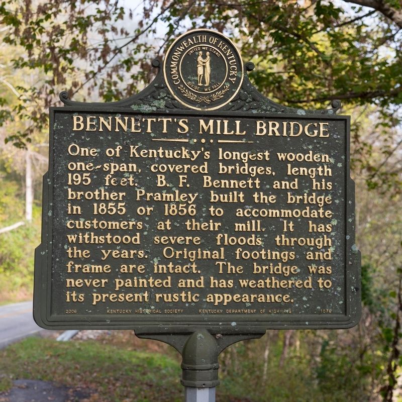 Bennetts Mill Bridge Marker image. Click for full size.