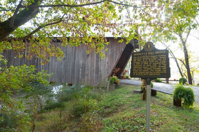 Bennett’s Mill Bridge and Marker. Click for full size. Bennett’s Mill Bridge and Marker image. Click for full size.