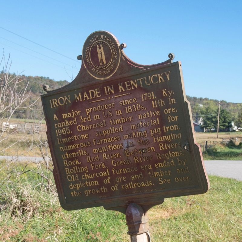 Iron Made in Kentucky side of marker image. Click for full size.
