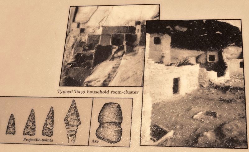 Marker detail: Typical Tsegi household room-cluster. Click for full size. Marker detail: Typical Tsegi household room-cluster image. Click for full size.