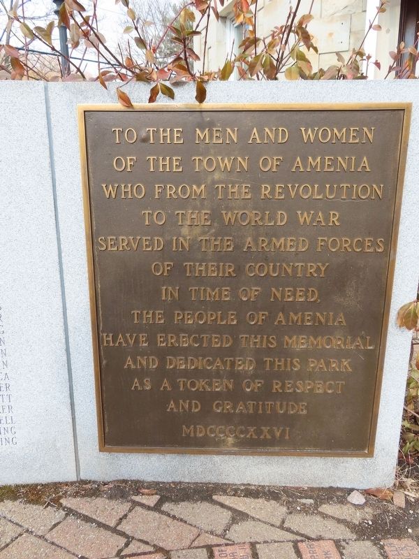 Amenia Veterans Memorial image. Click for full size.