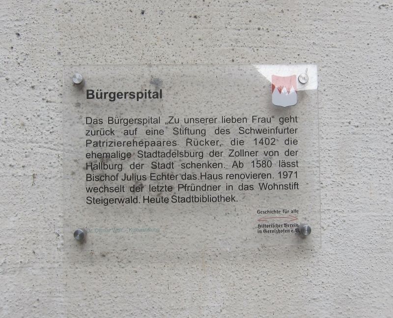 Brgerspital / Municipal Hospital Marker image. Click for full size.