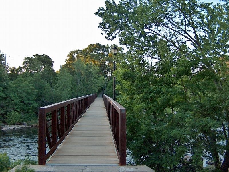 Marble Works Memorial Bridge<br>(<i>view looking north from marker</i>) image. Click for full size.