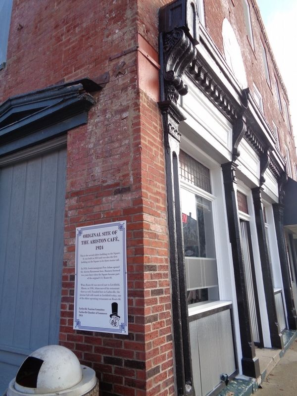 Original Site of the Ariston Cafe, 1924 Marker. Click for full size. Original Site of the Ariston Cafe, 1924 Marker image. Click for full size.