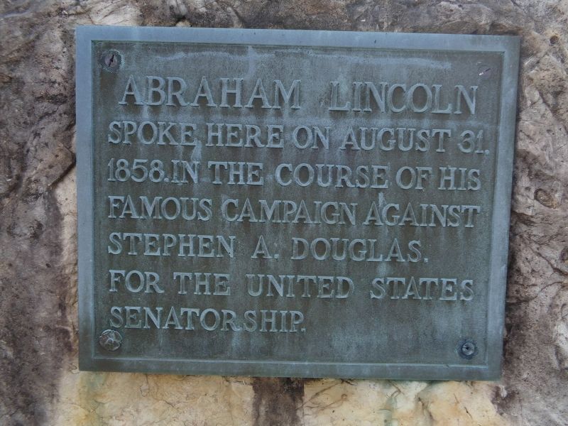 Abraham Lincoln Spoke Here Marker image. Click for full size.