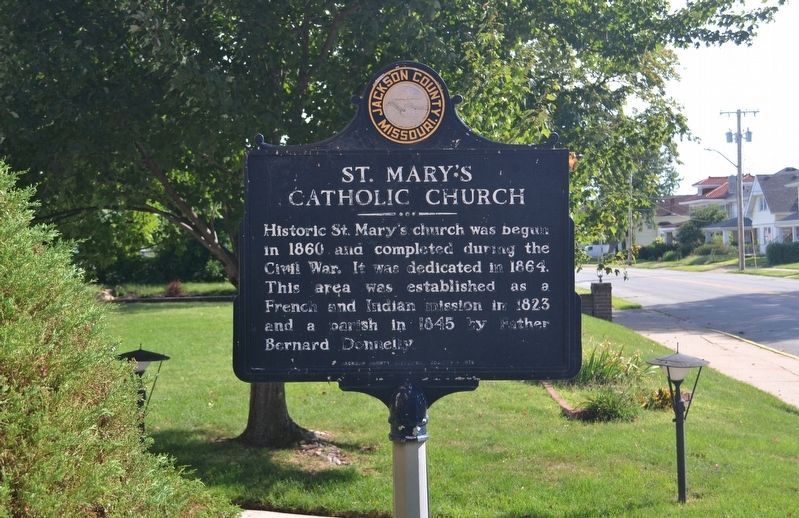 St. Mary's Catholic Church Marker north side image. Click for full size.