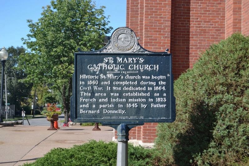 St. Mary's Catholic Church Marker south side image. Click for full size.