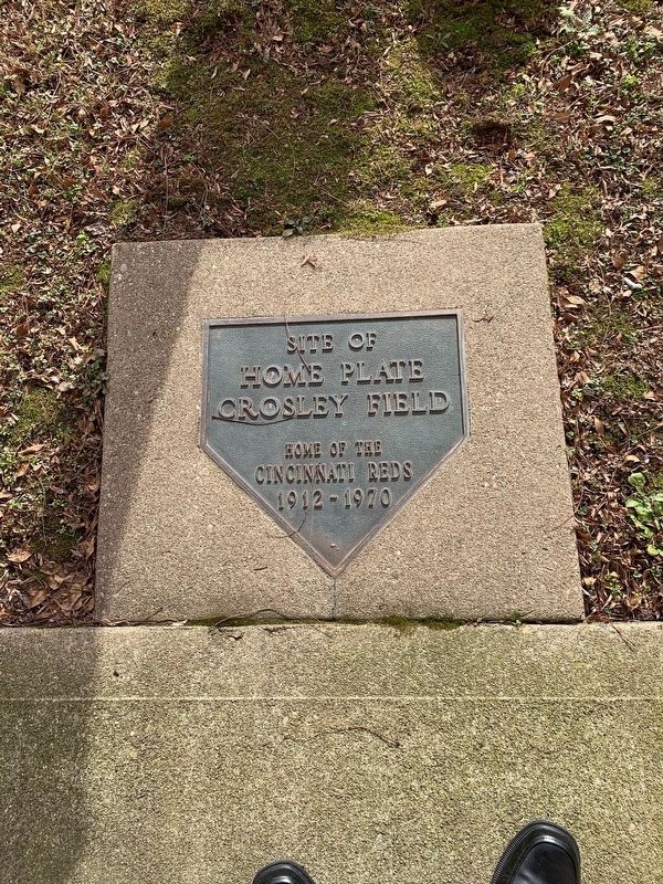 Site of Home Plate Crosley Field Marker image. Click for full size.