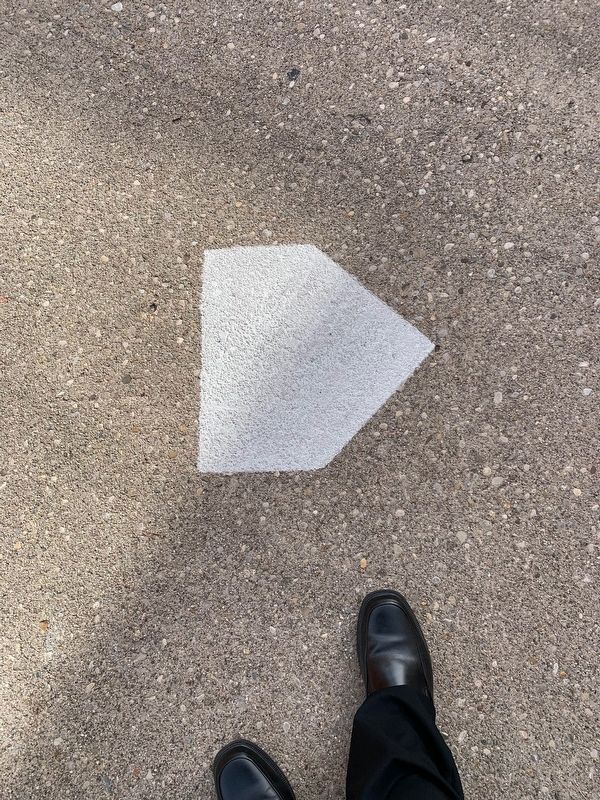Site of Home Plate Crosley Field Marker. Click for full size. Site of Home Plate Crosley Field Marker image. Click for full size.