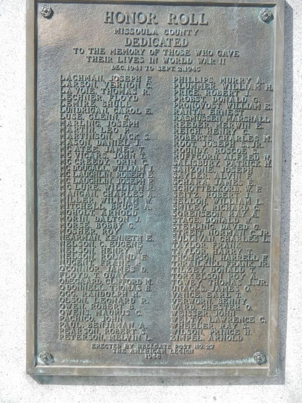 Missoula County War Memorial image. Click for full size.