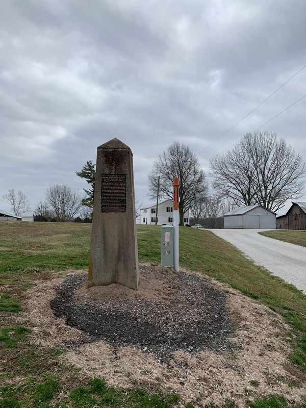 "James McRoberts and Mary his wife settled this place in the year of our Lord 1798"* Marker. Click for full size. "James McRoberts and Mary his wife settled this place in the year of our Lord 1798"* Marker image. Click for full size.