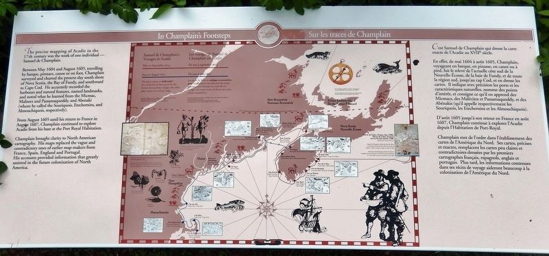 In Champlain�s Footsteps /<br>Sur les traces de Champlain Marker image. Click for full size.