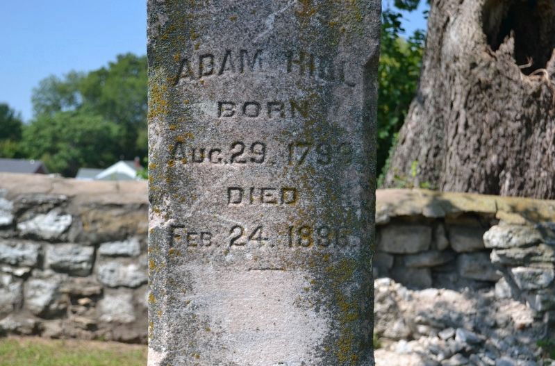 Adam Hill Tombstone image. Click for full size.
