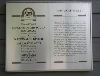 1028 Wolf Street Marker image. Click for full size.