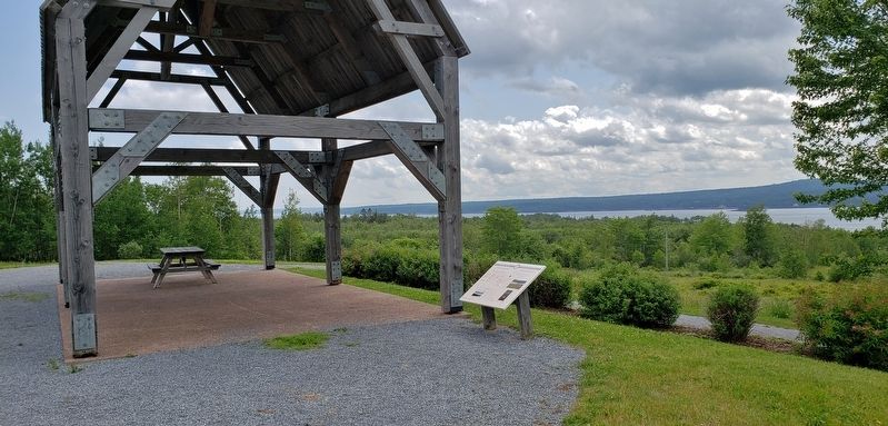 The River Flows On... Marker (<i>wide view</i>). Click for full size. The River Flows On... Marker (<i>wide view</i>) image. Click for full size.