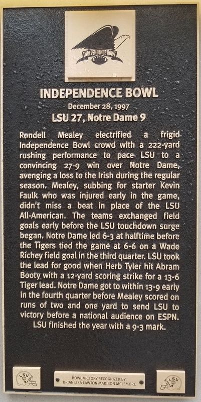 Independence Bowl Marker image. Click for full size.