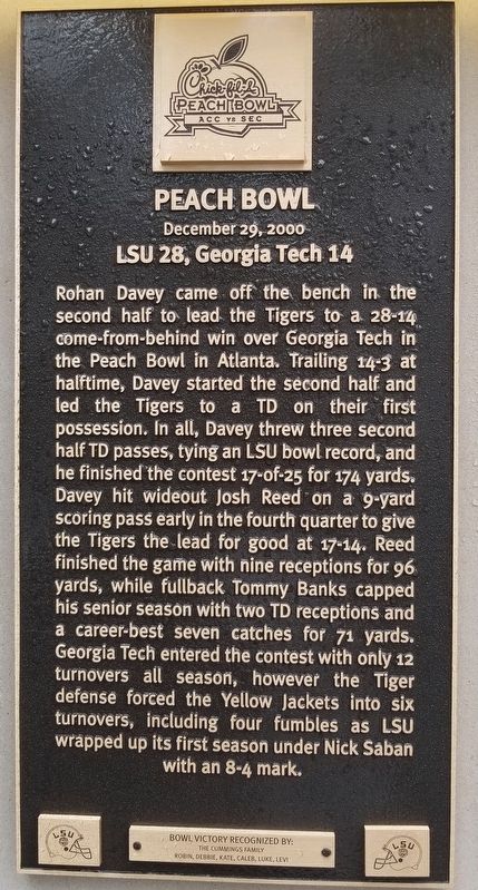 Peach Bowl Marker. Click for full size. Peach Bowl Marker image. Click for full size.