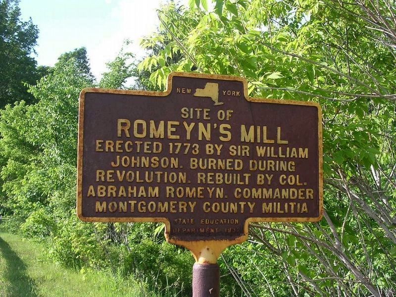 Site of Romeyn's Mill Marker image. Click for full size.