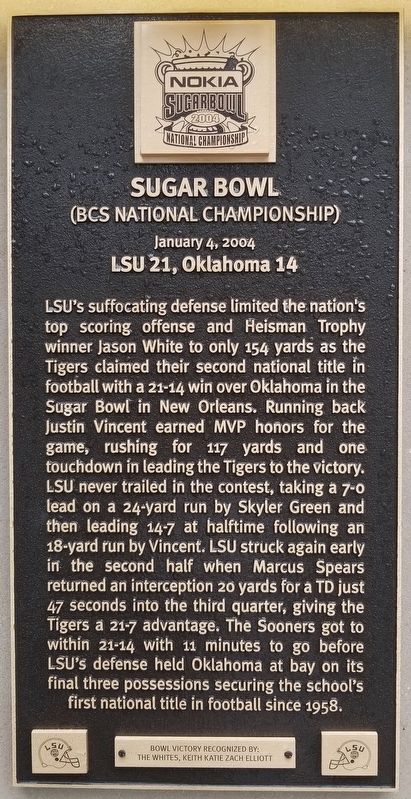 Sugar Bowl (BCS National Championship) Marker image. Click for full size.