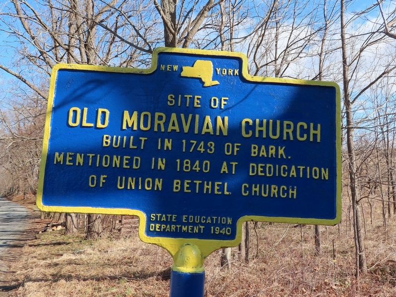 Old Moravian Church Marker image. Click for full size.