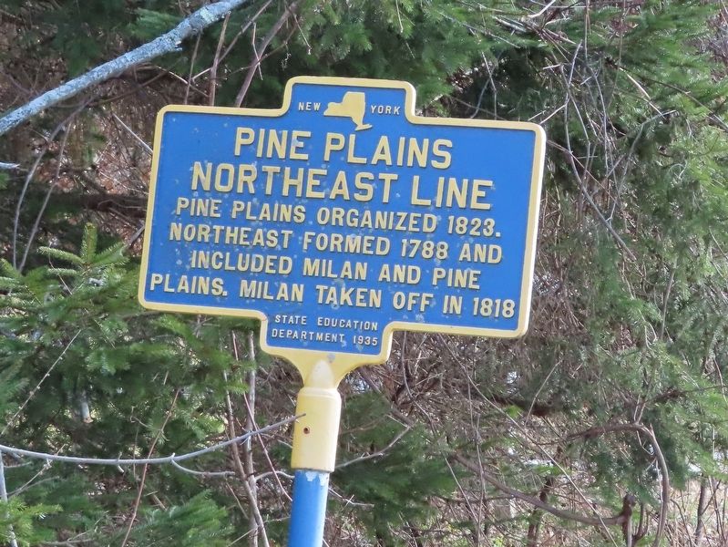 Pine Plains Northeast Line Marker image. Click for full size.