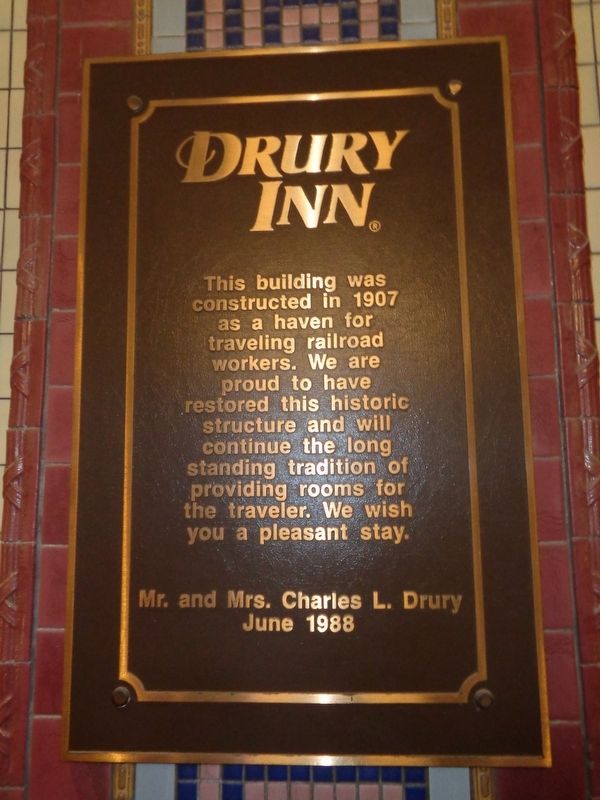 Drury Inn Marker. Click for full size. Drury Inn Marker image. Click for full size.
