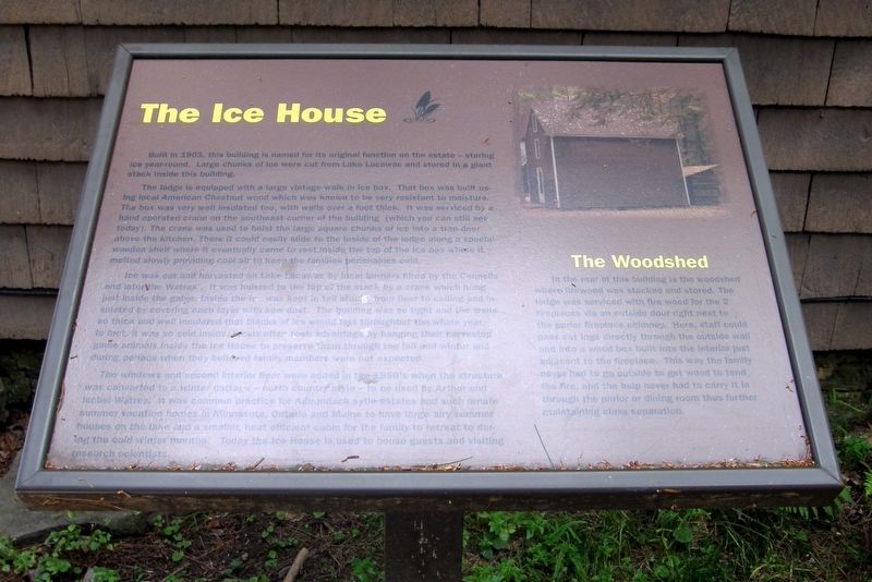The Ice House/The Woodshed Marker. Click for full size. The Ice House/The Woodshed Marker image. Click for full size.