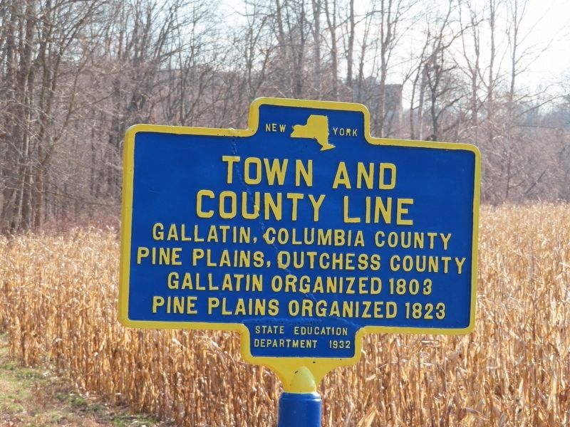 Town and County Line Marker image. Click for full size.