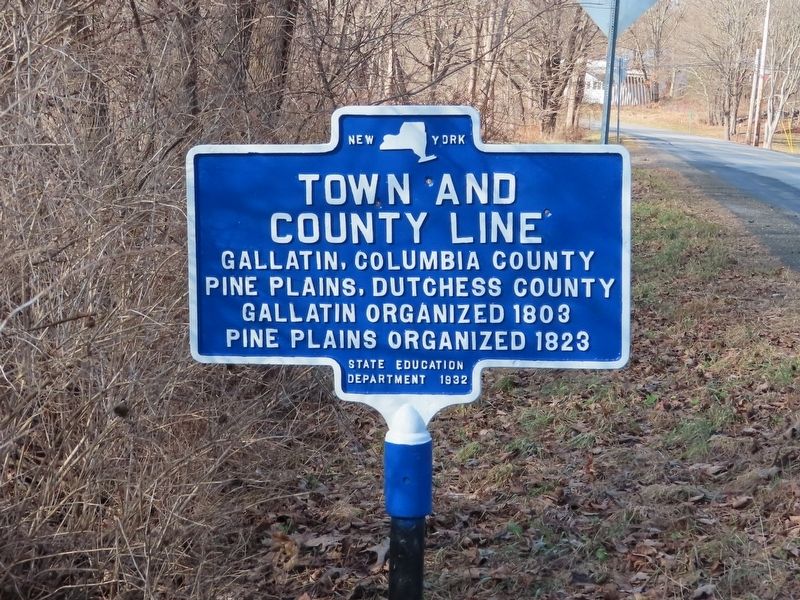 Town and County Line Marker image. Click for full size.
