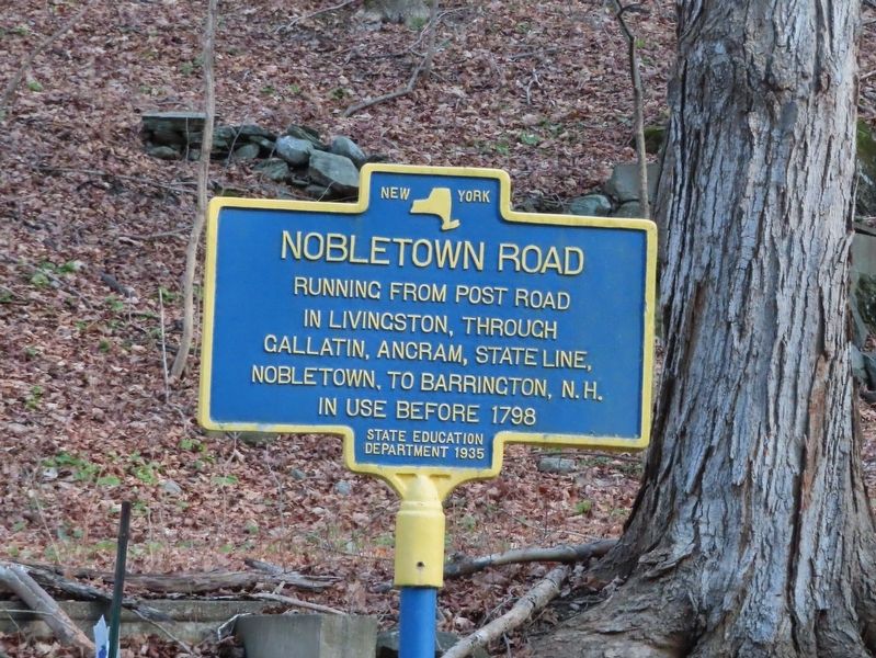 Nobletown Road Marker image. Click for full size.
