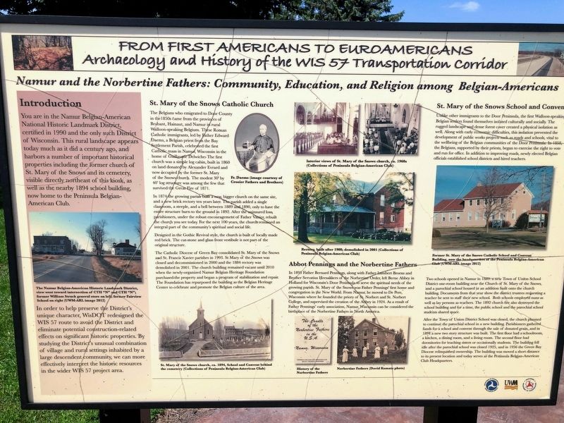 Namur and the Norbertine Fathers: Community, Education, and Religion among Belgian-Americans Marker image. Click for full size.