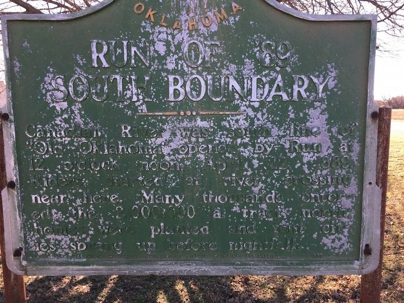 Run of '89 South Boundary Marker image. Click for full size.