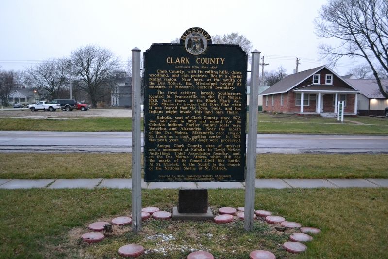 Clark County Marker back image. Click for full size.