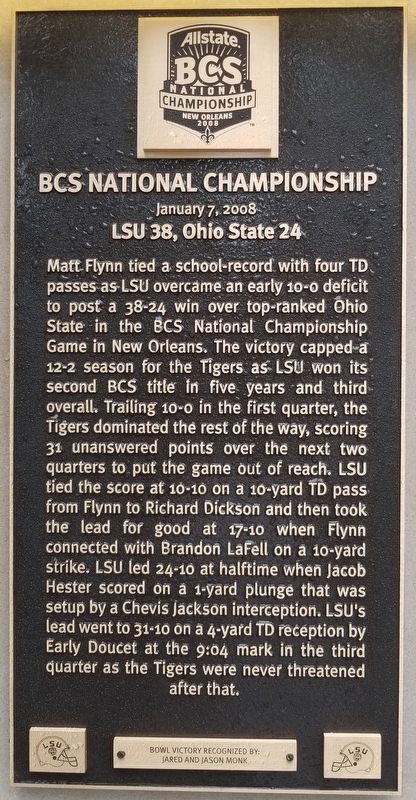 BCS National Championship Marker image. Click for full size.