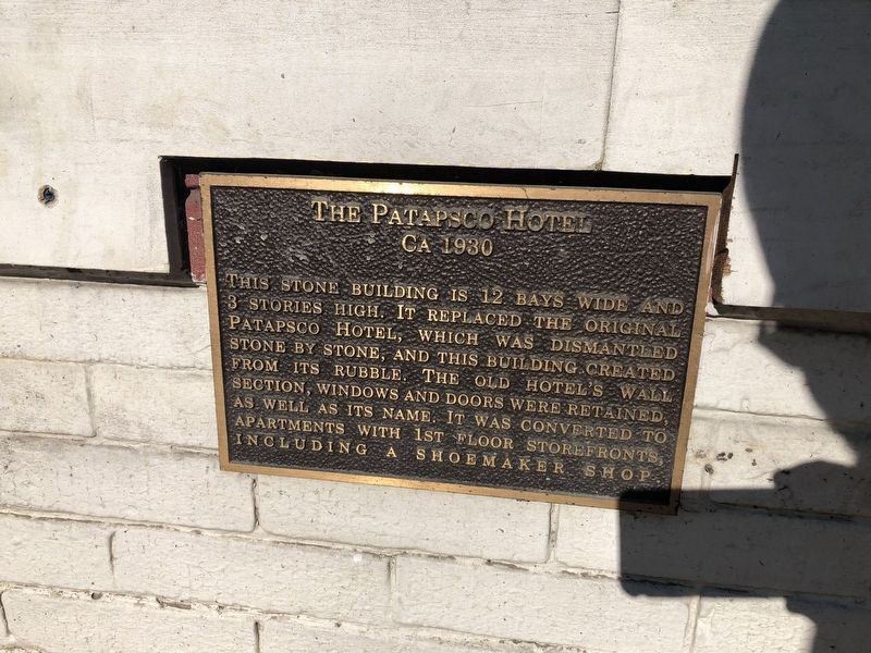 The Patapsco Hotel Marker. Click for full size. The Patapsco Hotel Marker image. Click for full size.