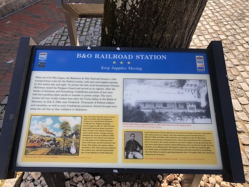 B&O Railroad Station Marker image. Click for full size.
