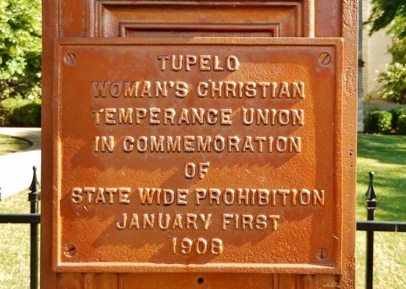 Tupelo Woman's Christian Temperance Union Marker. Click for full size. Tupelo Woman's Christian Temperance Union Marker image. Click for full size.