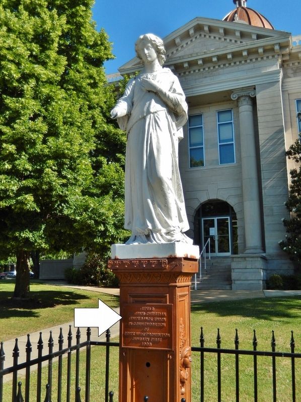 Tupelo Woman's Christian Temperance Union Marker (<i>tall view</i>). Click for full size. Tupelo Woman's Christian Temperance Union Marker (<i>tall view</i>) image. Click for full size.