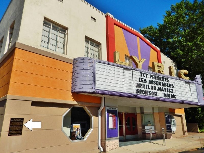The Lyric Theater Marker (<i>wide view</i>) image. Click for full size.