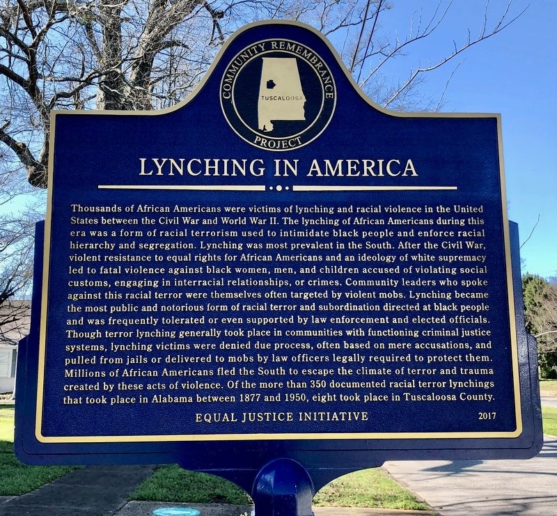 Lynching in America Marker. Click for full size. Lynching in America Marker image. Click for full size.
