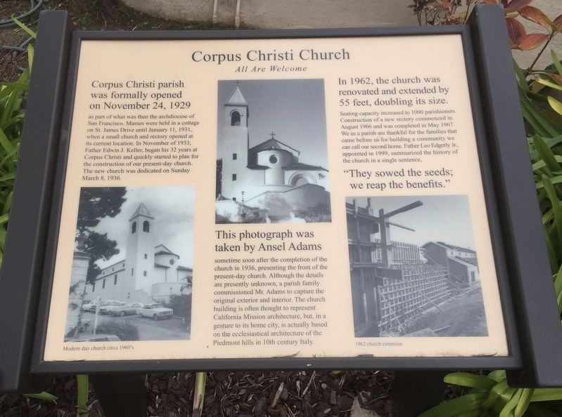 Corpus Christi Church Marker. Click for full size. Corpus Christi Church Marker image. Click for full size.